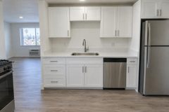 Illustration: kitchen counter and cabinets